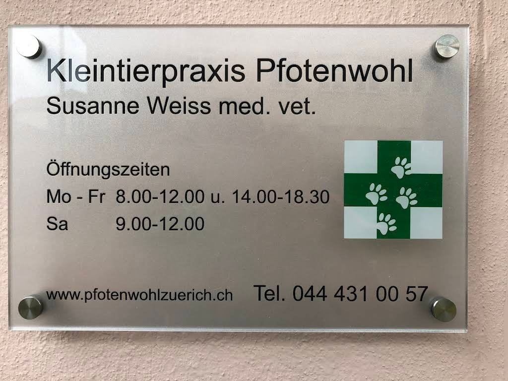 Kleintierpraxis Pfotenwohl Susanne Weiss med vet - Tierarzt in Zürich